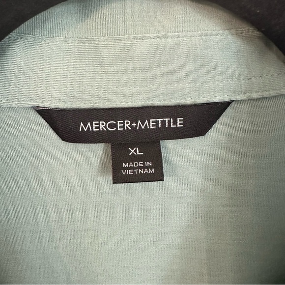 Mercer+Mettle Men’s Short Sleeve Stretch Sage Green Jersey Polo Size XL GUC - Picture 3 of 7